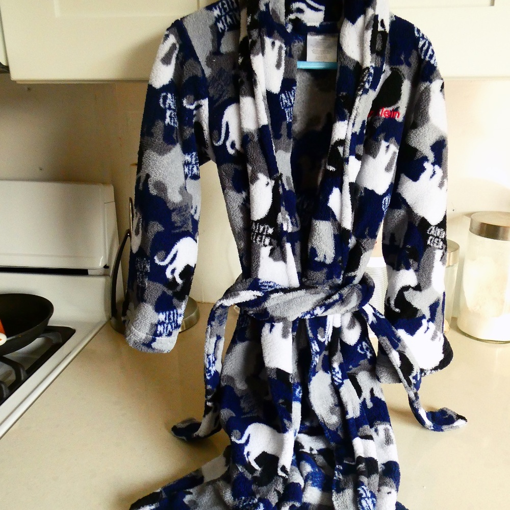 Calvin Klein Fleece Camo Bathrobe XS